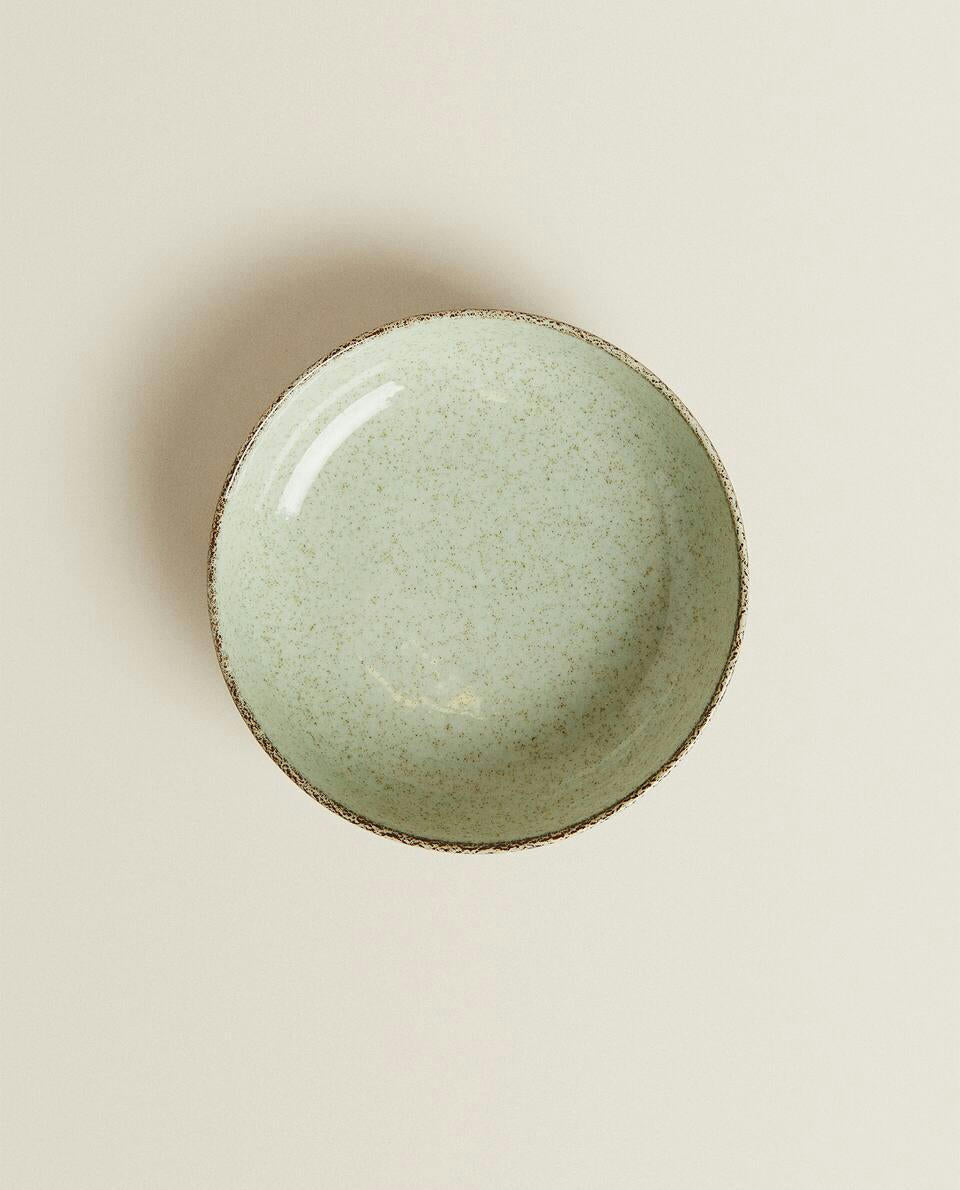 CIOTOLA IN PORCELLANA CON BORDO FINITURA ANTICATA 