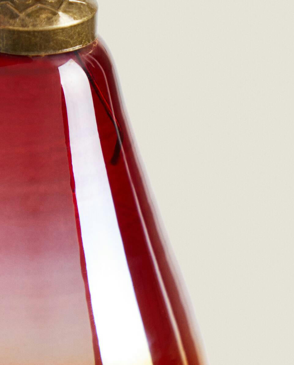 DECORACIÓN NAVIDEÑA DE PERA DE CRISTAL 