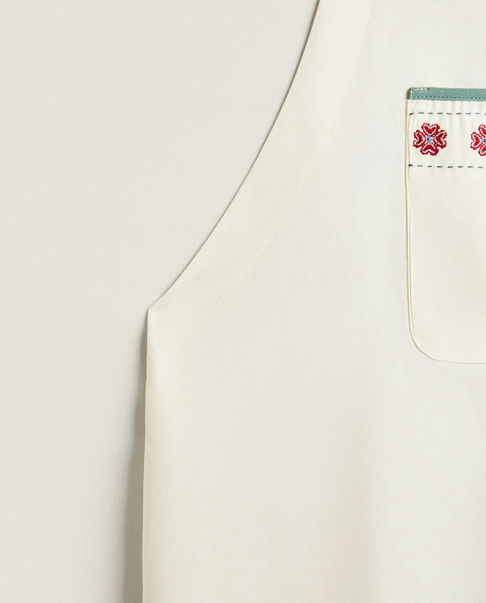 GREMBIULE NATALIZIO PER ADULTI IN COTONE E LINO 