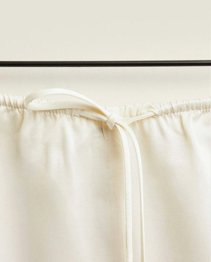 SHORTS DE SATÉN CON ENCAJE RUBIO 