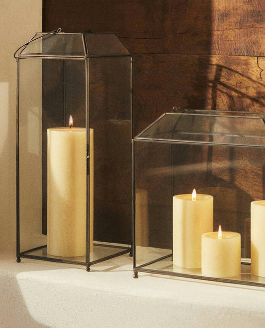 LINTERNA DE METAL NEGRO 