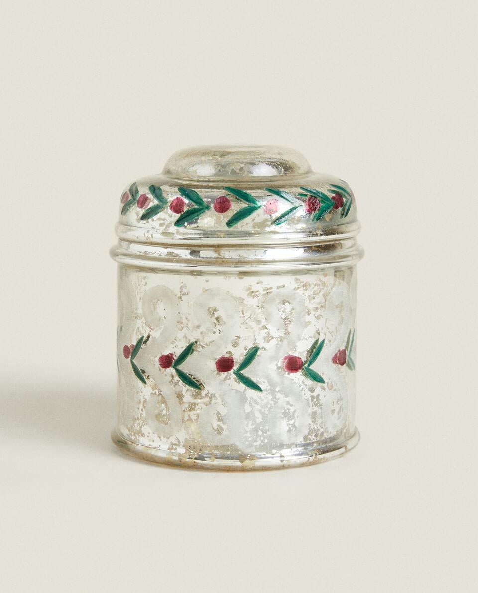 SCATOLA DI VETRO MERCURIZZATO DI NATALE 