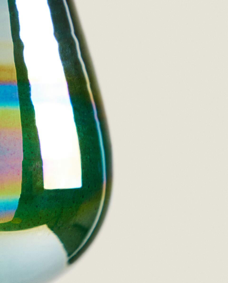 DECORACIÓN NAVIDEÑA DE PERA DE CRISTAL 