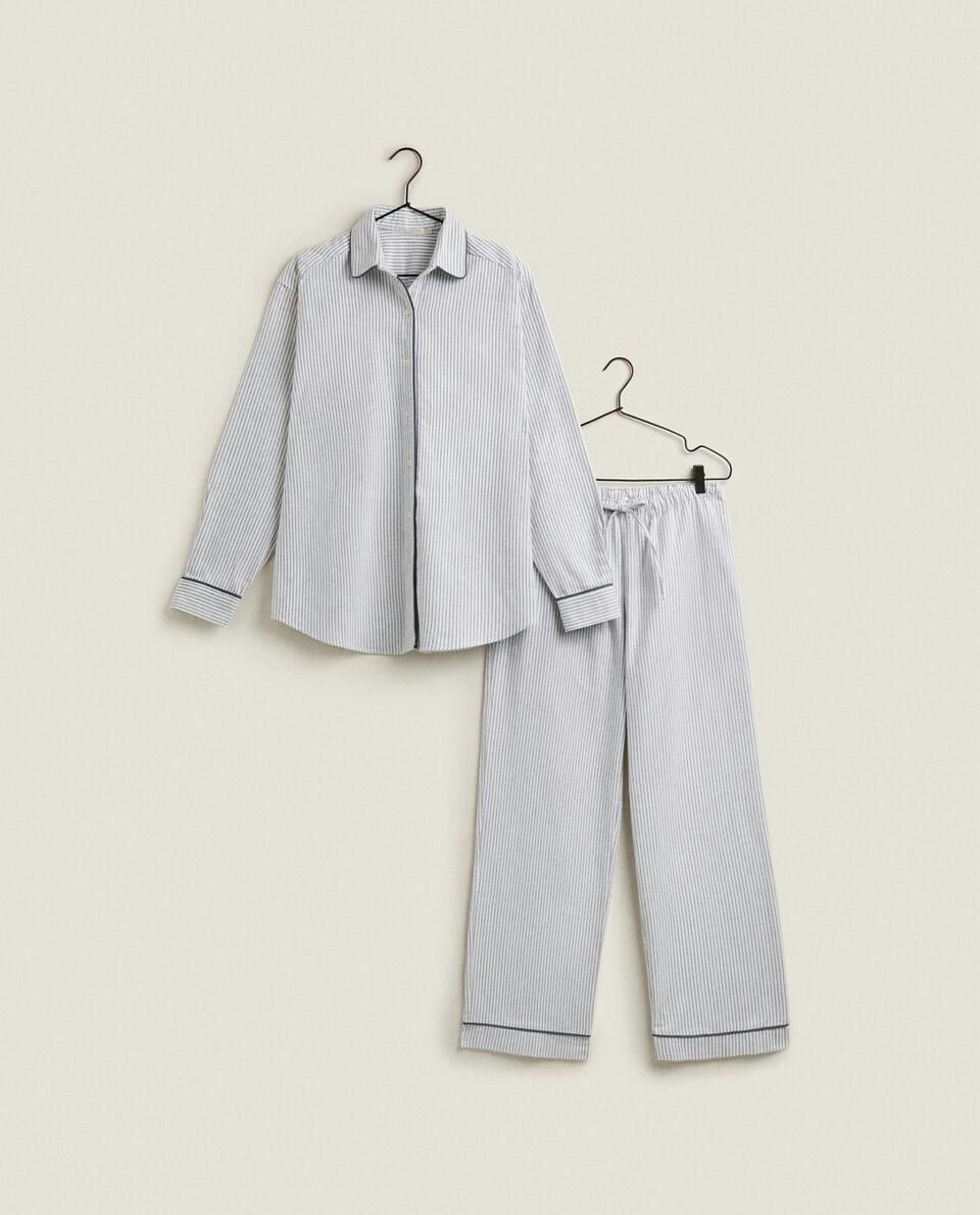 PANTALONI DEL PIGIAMA IN FLANELLA A RIGHE 