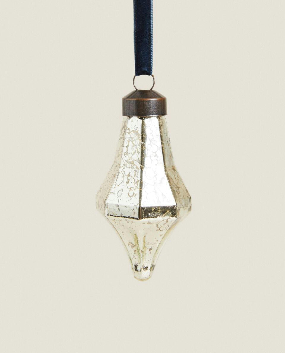 DECORACIÓN NAVIDEÑA DE DIAMANTE DE VIDRIO BRILLANTE 