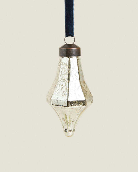 DECORACIÓN NAVIDEÑA DE DIAMANTE DE VIDRIO BRILLANTE 