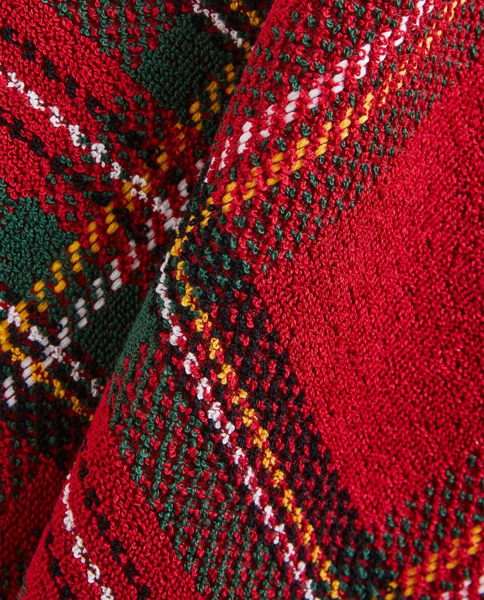 Strofinaccio natalizio in cotone scozzese 