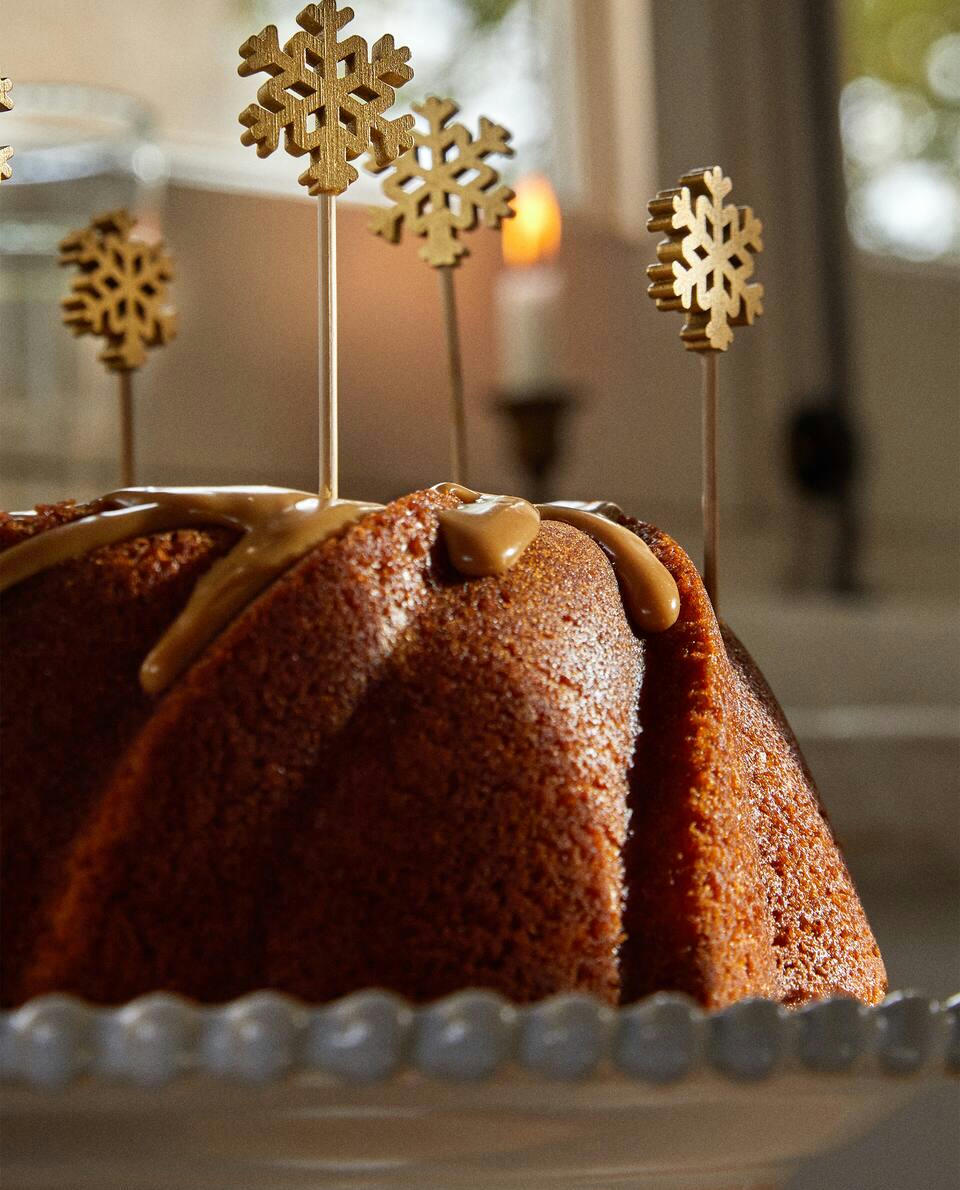 PAQUETE DE PALILLOS DE CÓCTEL CON COPOS DE NIEVE NAVIDEÑOS (PAQUETE DE 10) 