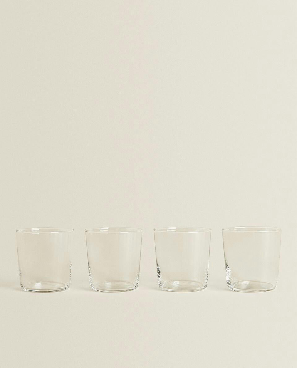 GLASS SOFT DRINK TUMBLERS (PACK OF 4)