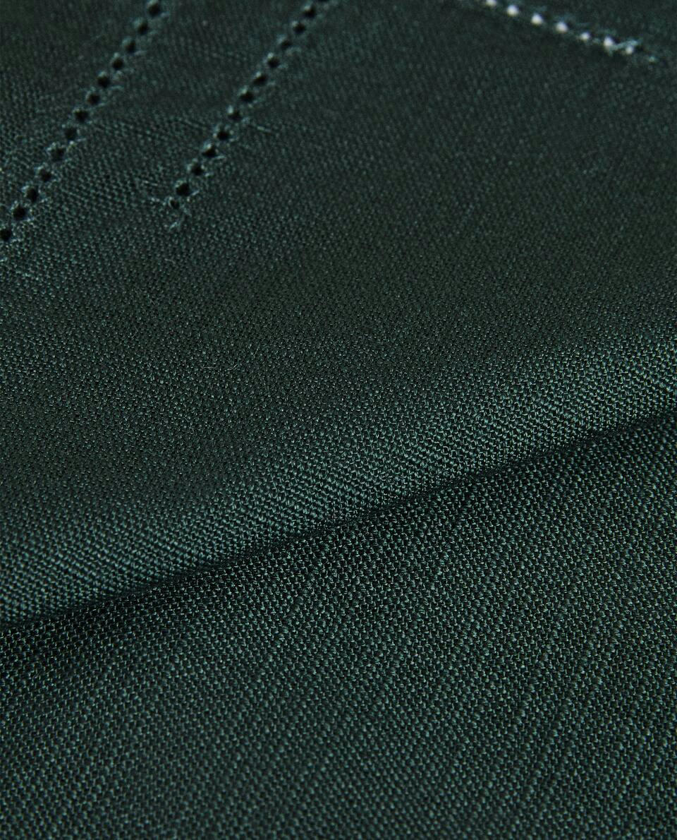 CONFEZIONE DI TOVAGLIOLI NATALIZI CON ORLO A GIORNO (CONFEZIONE DA 2) 