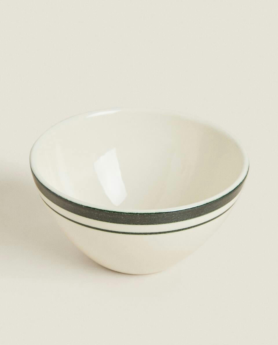 CIOTOLA DI TERRACOTTA A RIGHE NATALIZIE 