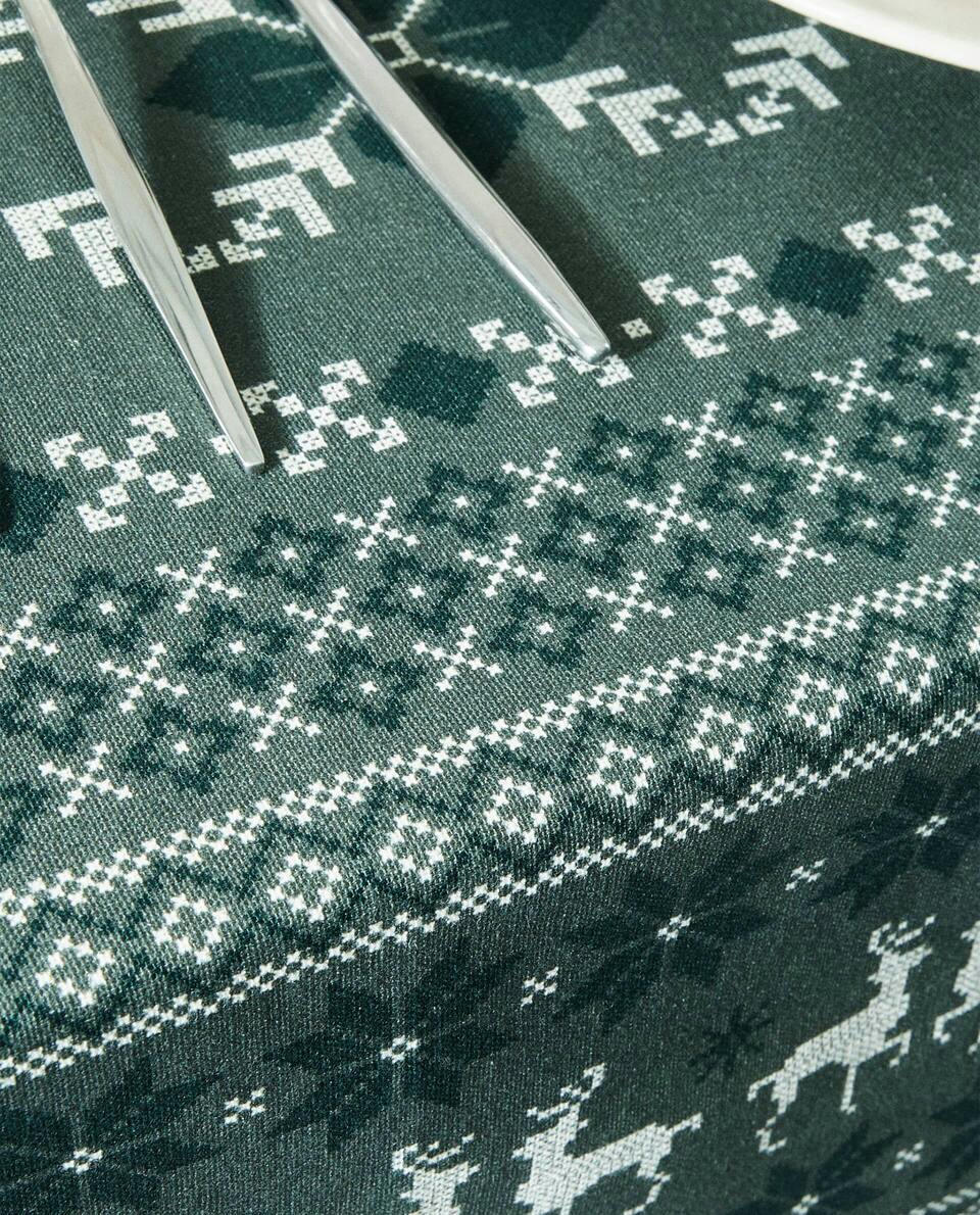 TOVAGLIA DI COTONE A PUNTO CROCE DI NATALE 