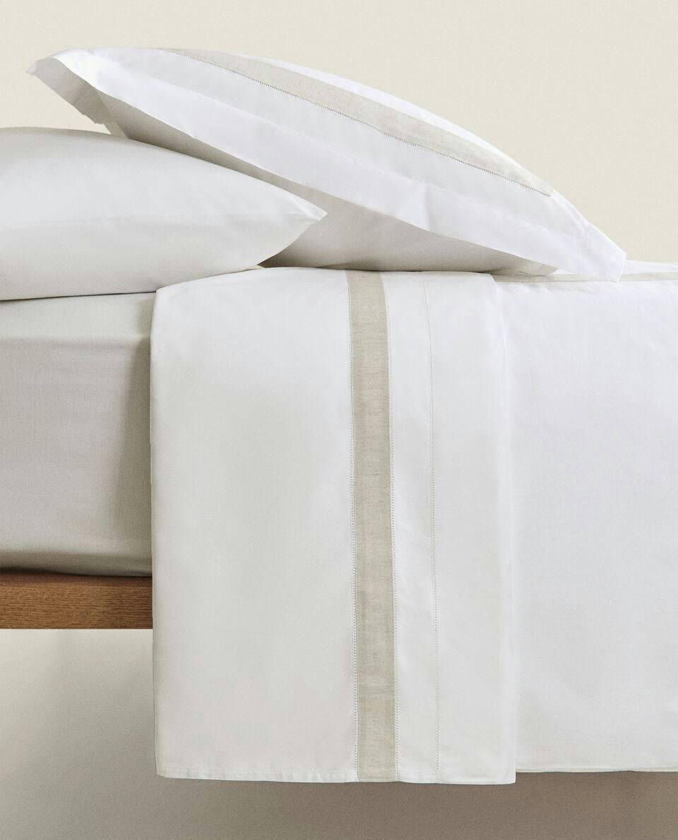 FUNDA NÓRDICA CON BORDE DE LINO 