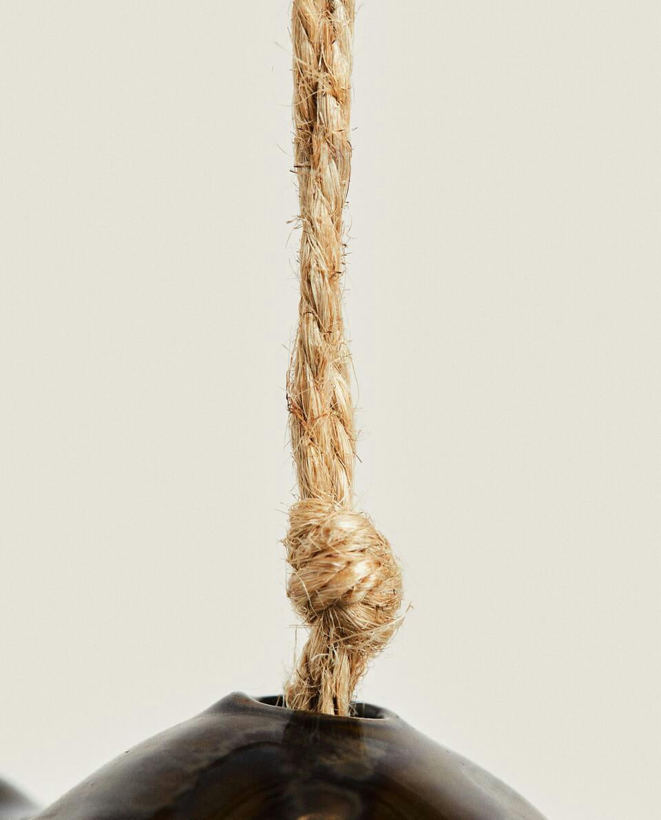 DECORAZIONE NATALIZIA A FORMA DI FUNGO IN CERAMICA 