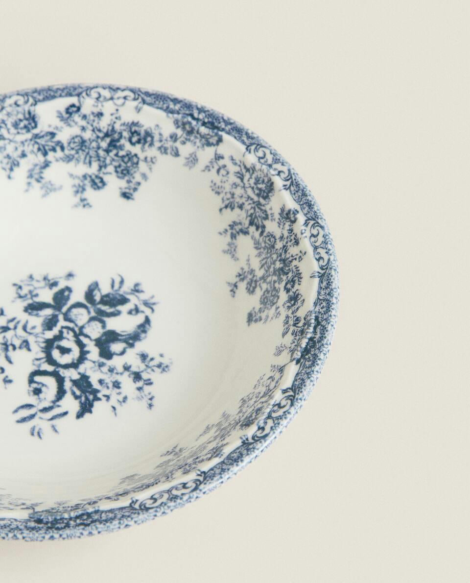 CUENCO DE LOZA FLORAL 