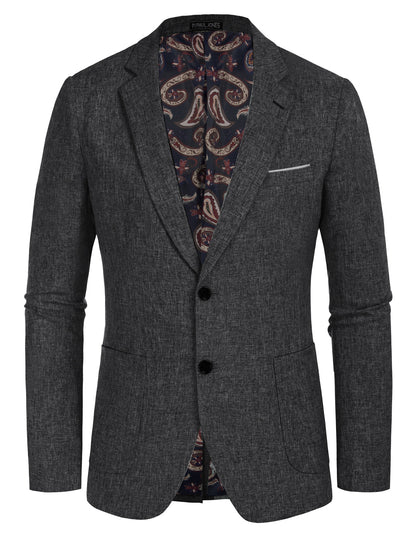 Men's Casual Sport Coat Blazer Two Buttons Lightweight Business Jackets