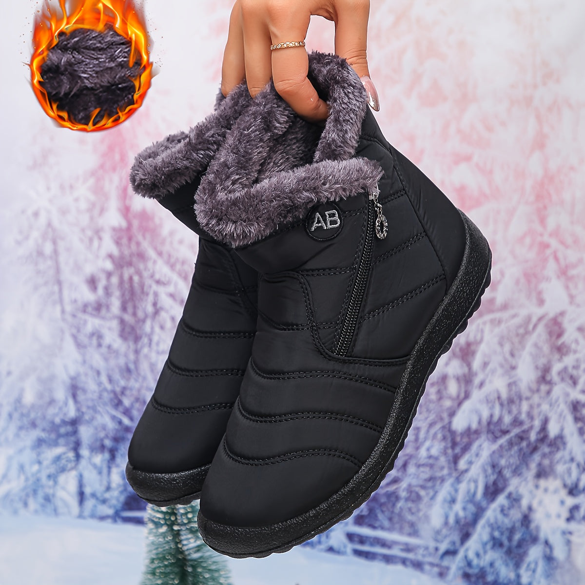 🔥Last Day Promotion 50% OFF - Women's Cozy Winter Waterproof Anti-Slip Orthopedic Boots