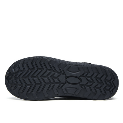 (Limited Time 49% Discount Event)  Men's Winter Warm Waterproof Non-slip Velcro Cotton Shoes Wide Toe Orthopedic Arch Support Slip-on Cotton Shoes