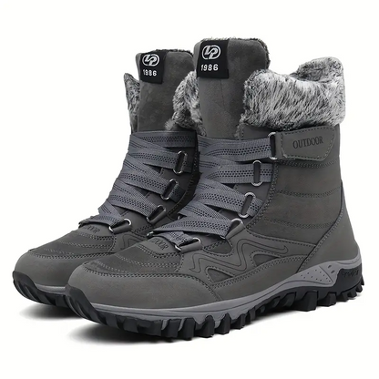(Limited Time 49% Discount Event) Men's Orthopedic Arch Support Wide Toe Snow Boots Non-slip Waterproof Cold Warm Hiking Boots