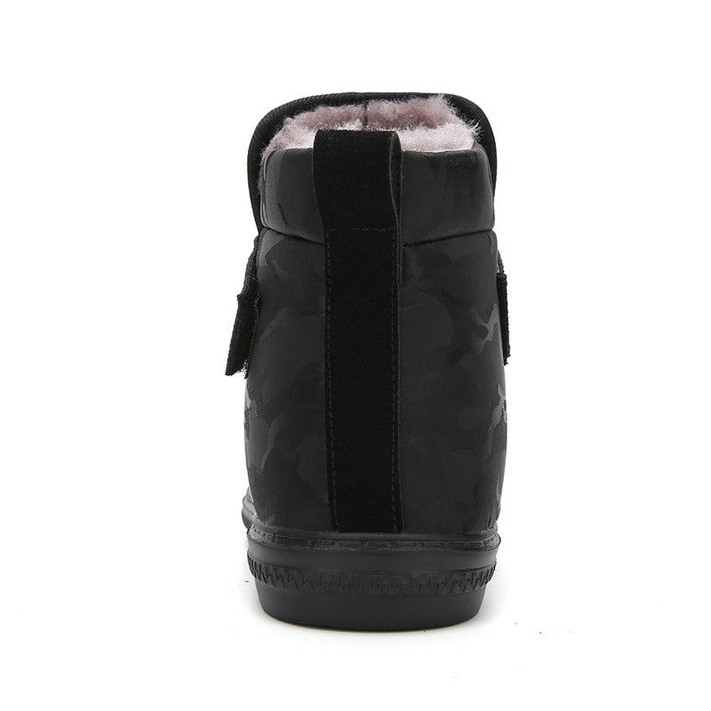 (Limited Time 70% Discount Event) Men's 2024 Winter New Warm Waterproof Non-Slip Puncture-Resistant Velcro Slip-On Snow Boots Ankle Support Orthopedic Wide Toe Arch Support Cotton Shoes