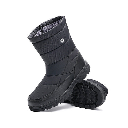 (Limited Time 70% Discount Event) Men's 2024 Winter New Style WarmWaterproof Non-Slip Puncture-Resistant One-Step Snow Boots Orthopedic Ankle Support Wide Toe Arch Support Hiking Boots