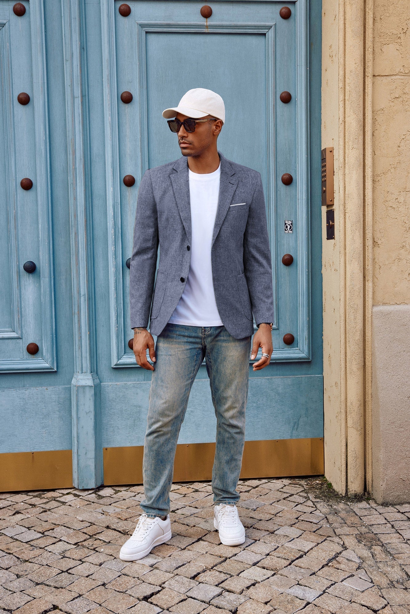 Men's Casual Sport Coat Blazer Two Buttons Lightweight Business Jackets